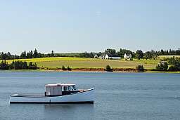 Fishing Boat and Fields