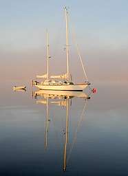 Sailboat and Fog Bank