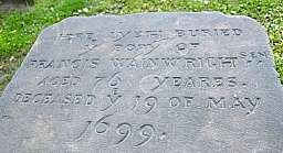 Headstone from 1699