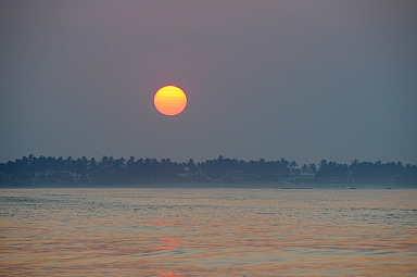 Hazy sunrise