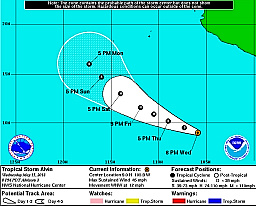 Hurricane Alvien track