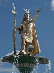 Statue of Pachacutec - founder of Cusco