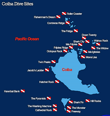 Coiba Park Dive Sites