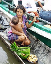 Indian Woman Collecting Slugs