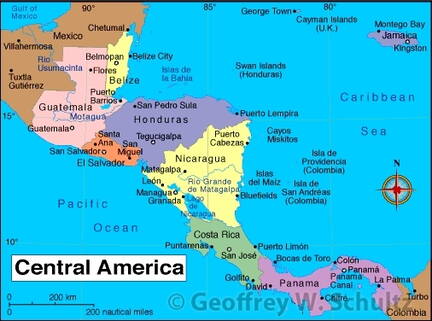 Central America Map