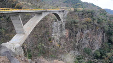 Bridge over steep gorge