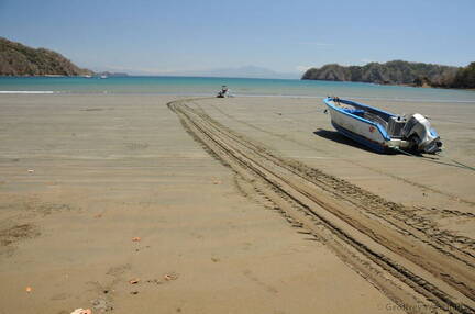 Long way to haul boats at low tide