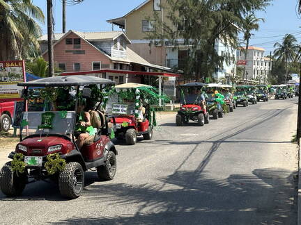 St. Patty's day parade in Placencia